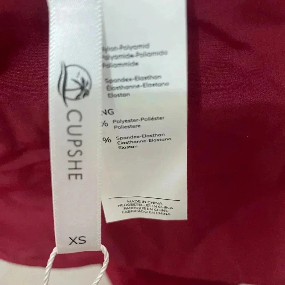 New Cupshe Red Cutout One Piece Swimsuit - Picture 6 of 7